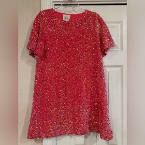 Sparkling Pink Sequin Dress